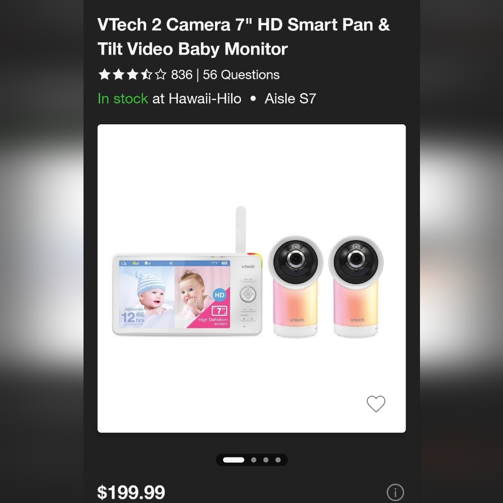 VTech Pink Baby Monitor with HD Screen